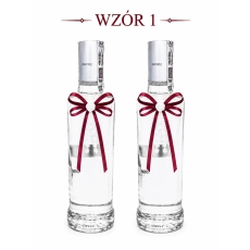 ZAWIESZKA NA BUTELKĘ KORONKA BORDO/BIEL 20 SZT-7398