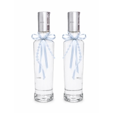 ZAWIESZKA NA BUTELKĘ WESELNĄ KORONKA NIEBIESKA 20 -7400