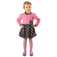 ELEGANCKA SUKIENKA RÓZOWA Z KOŁNIERZYKIEM 110/116-2009
