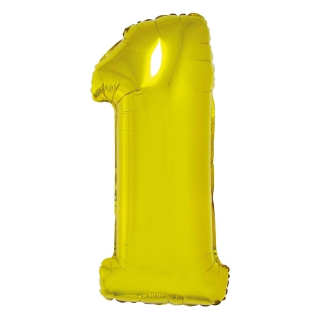 Balon foliowy "Cyfra 1", złota,92cm
