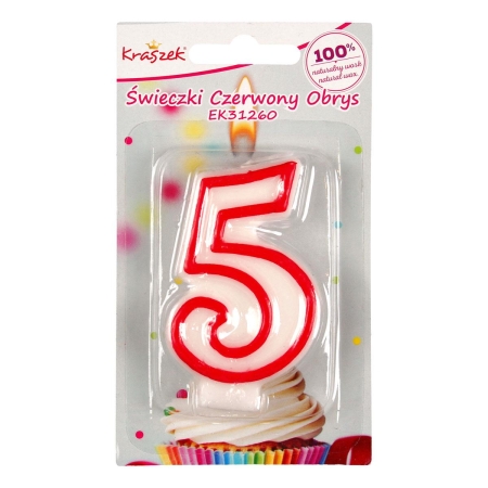 Świeczka Czerwony Obrys