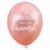 BALON  RÓŻOWO ZŁOTY WIECZÓR PANIEŃSKI 1 szt. ŚLUB-4186