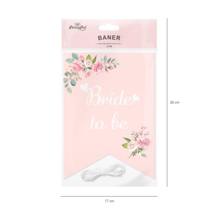BANER WIECZÓR PANIEŃSKI BRIDE TO BE RÓŻOWY 250cm-6569