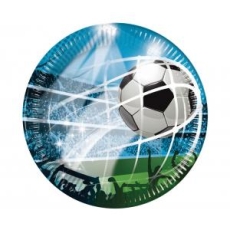 TALERZYKI PAPIEROWE SOCCER FANS 23cm, 8szt