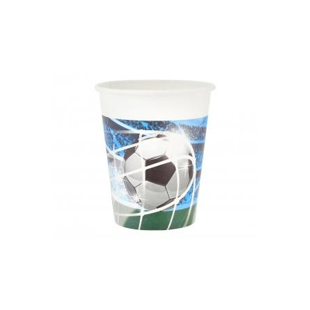 KUBECZKI PAPIEROWE PIŁKA NOŻNA 200ML, 8szt