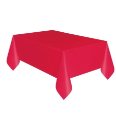 OBRUS CZERWONY 137 cm x 275 cm URODZINY STRAŻAK