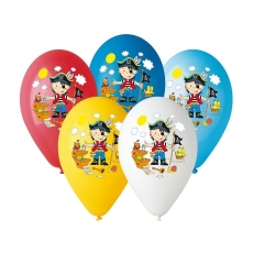 BALONY KOLOROWY Z NADRUKIEM PIRATA 12