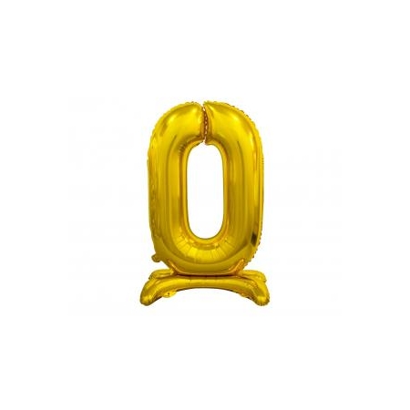 BALON FOLIOWY B&C CYFRA STOJĄCA 0 ZŁOTA 74cm-7775