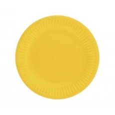TALERZYKI PAPIEROW ŻÓŁTE 18 cm 6 szt-8005