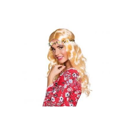 PERUKA JOY, KRĘCONE BLOND Z OPASKĄ