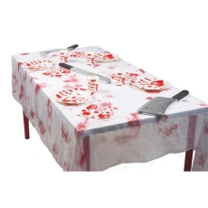 Obrus plastikowy KRWAWE ŚLADY 150x180cm Halloween