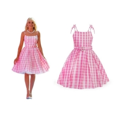 Strój dla dorosłych Barbie rozm.S różowy jasny