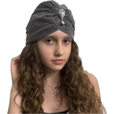 TURBAN SREBRNY LATA 20 Z KAMIENIEM ALLADYN