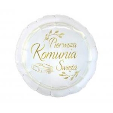 BALON FOLIOWY PIERWSZA KOMUNIA ŚWIĘTA, 18 cali