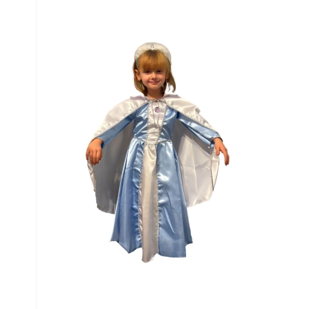 STRÓJ ZIMA SUKIENKA KRÓLOWA ŚNIEGU 134/140 ELIZA-1818