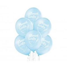 Balony D11 Chrzest Święty niebieskie 6 szt.