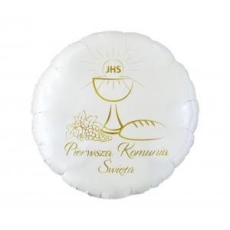 Balon foliowy Pierwsza Komunia Święta 18" Kielich