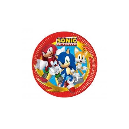 Talerzyki papierowe Sonic next generation 23cm 8sz