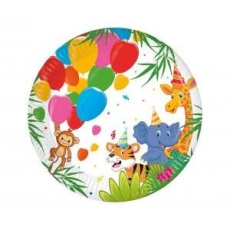 Talerzyki papierowe Jungle Balloons FSC, 20 cm, 8