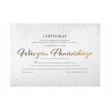 Certyfikat Wieczór Panieński rose gold