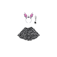Zestaw zebra opaska,ogonek i spódniczka Madagaskar