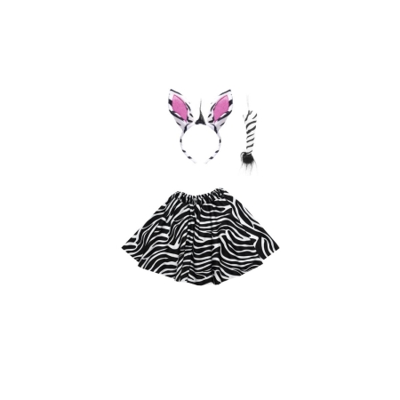 Zestaw zebra opaska,ogonek i spódniczka Madagaskar