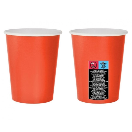 Kubeczki papierowe czerwone 250 ml/14 szt.-9269