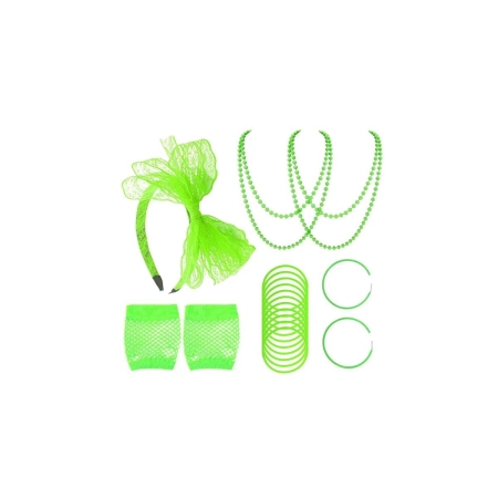 Zestaw 6-częściowy NEON zielony -9348