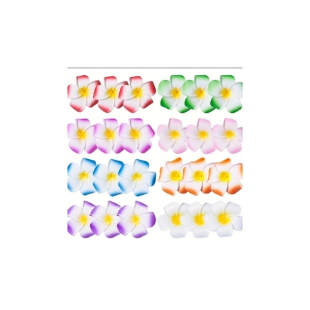 Spinka do włosów pianka kwiatek zielona 3 szt.