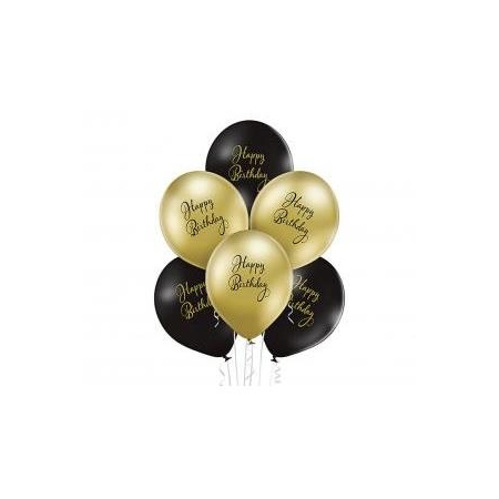 Balony D11 Happy Birthday 1C2S, 6 szt.