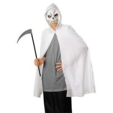 PELERYNA BIAŁA Z KAPTUREM