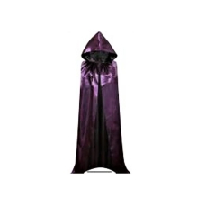 FIOLETOWA PELERYNA Z KAPTUREM