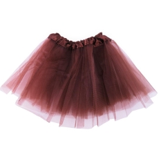 SPÓDNICZKA TIULOWA BRĄZOWA