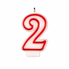 Świeczka Czerwony Obrys "2"