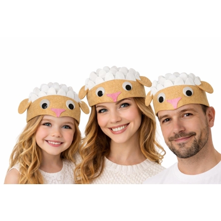 CZAPKA OWIECZKA FILC OWCA JASEŁKA BARANEK TEATR -9662