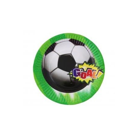 Talerzyki pap. Piłka, 18 cm, 6 szt.