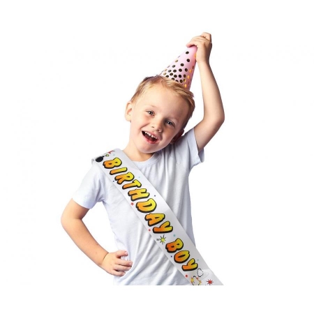 Szarfa urodzinowa Birthday Boy Bohater, rozm. 10 x