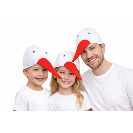 CZAPKA BOCIAN WIOSNA ŁĄKA ŻABKA PTAK DZIECKO -643