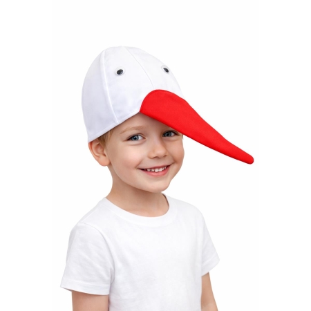 CZAPKA BOCIAN WIOSNA ŁĄKA ŻABKA PTAK DZIECKO -9712