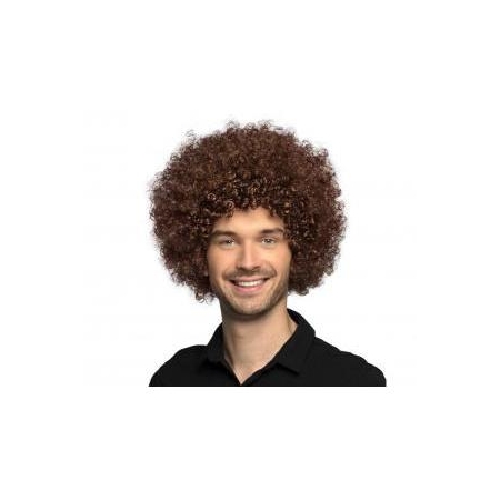 Peruka Afro, brązowa