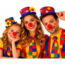 KRAWAT KLAUNA KOLOROWE KWADRACIKI CYRK CLOWN-2757