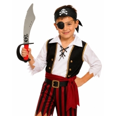 ZESTAW PIRAT: MIECZ + OPASKA NA OKO 45 cm KORSARZ-1098