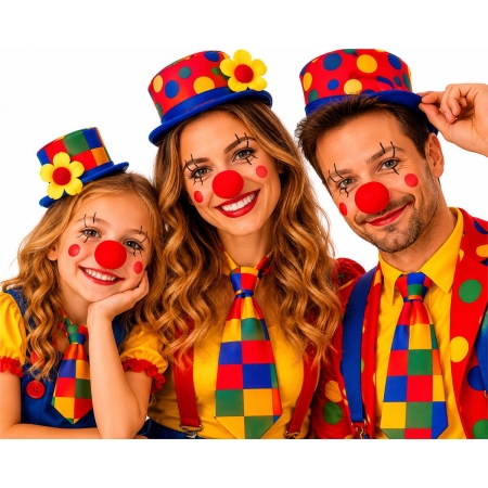 KRAWAT KLAUNA KOLOROWE KWADRACIKI CYRK CLOWN-2757