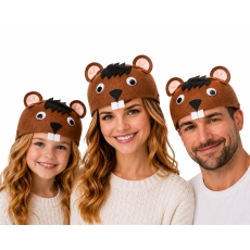 CZAPKA BÓBR LAS ZWIERZĘ KAPIBARA CHOMIK GERWAZY-7858
