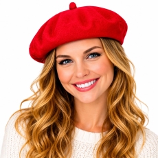 Czerwona czapka,beret żandarma - akcesoria wojsko-5916